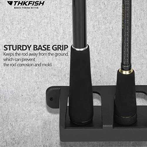 THKFISH Fishing Rod Rack Fishing Rod Holders Wall Mount Vertical/Horizontal Fishing Pole 4