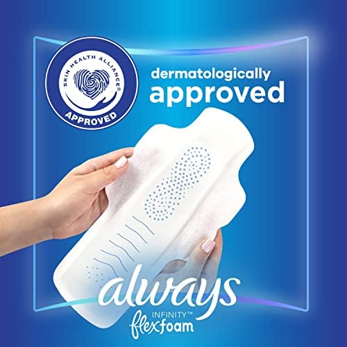 Always Infinity Feminine Pads for Women, Size 5 Extra Heavy Overnight 6