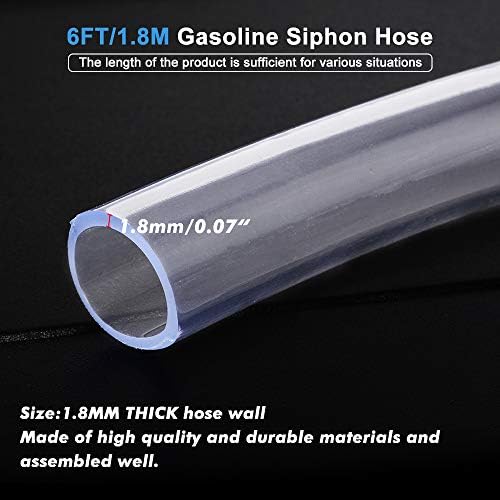 A ABIGAIL Gas Siphon Hose Pump Shaker Siphon for Gasoline Fuel Transfer Safe 4