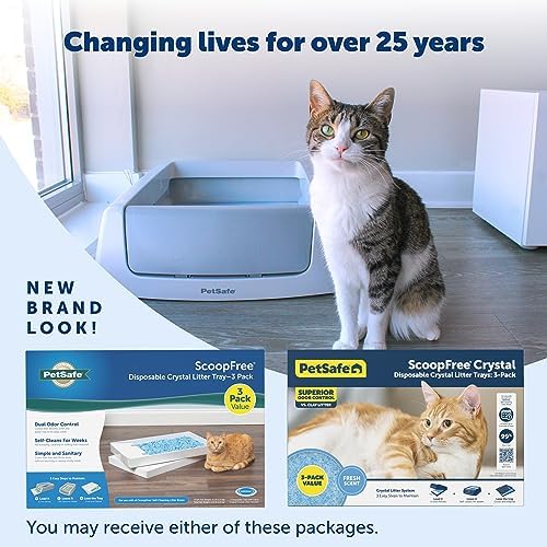 PetSafe ScoopFree Crystal Litter Tray Refills, Premium Blue Crystals, 3-Pack 6