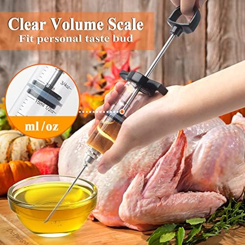 DePango Meat Injector, Anti-Break 1-oz Turkey Injector Syringe for Meats 3