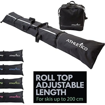 Athletico Two-Piece Ski and Boot Bag Combo | Store & Transport Skis Up to 200 cm