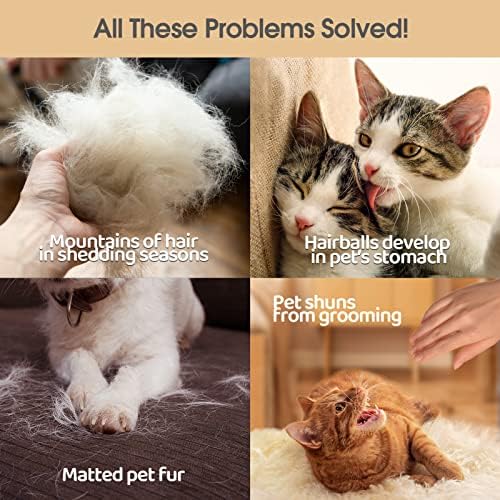 DELOMO Upgrade Pet Grooming Gloves Cat Brushes for Gentle Shedding 5