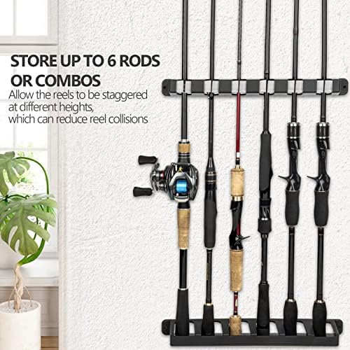 THKFISH Fishing Rod Rack Fishing Rod Holders Wall Mount Vertical/Horizontal Fishing Pole 2
