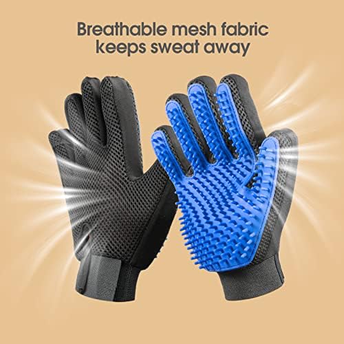 DELOMO Upgrade Pet Grooming Gloves Cat Brushes for Gentle Shedding 8