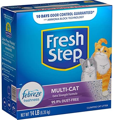 Fresh Step Clumping Cat Litter, Multi-Cat Odor Control, 14 lbs 7