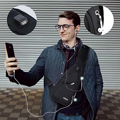 Waterproof Sling Bag Crossbody Backpack for Men Women Sling Backpack Hiking 3