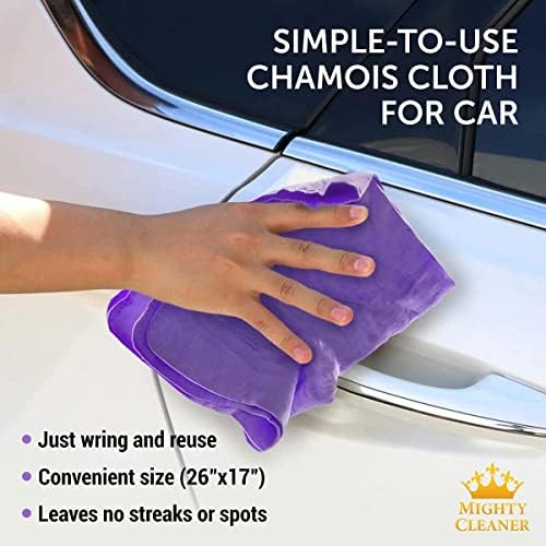 Premium 2pk + 1 Free Shammy Cloth for Car Drying – (26″x17″) – Super Absorbent 3