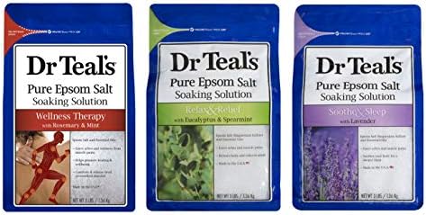 Dr. Teal's Epsom Salt Bundle, 3 Items: 1 Relax & Relief Eucalyptus Spearmint