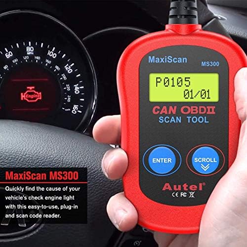 Autel MS300 OBD2 Scanner Code Reader, Turn Off Check Engine Light, Read & Erase 7