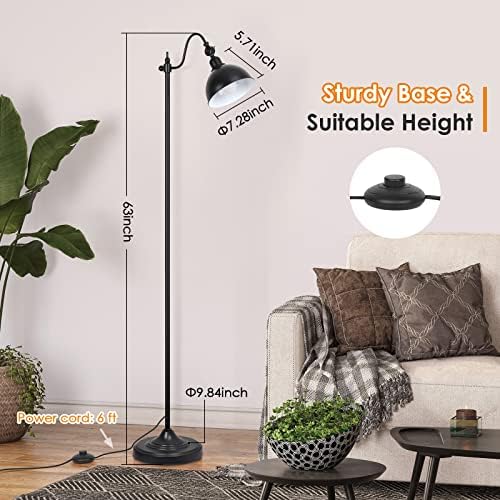 Mlambert Industrial LED Standing Floor Lamp Modern with 11W LED Bulb 6