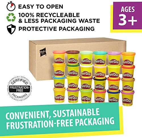 Play-Doh Modeling Compound 24-Pack Case of Colors, Party Favors, Non-Toxic, 2