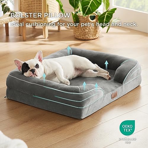 Bedsure Orthopedic Dog Bed for Medium Dogs – Waterproof Dog Sofa Beds Medium 4