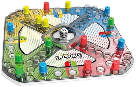 Hasbro Gaming Trouble Board Game for Kids Ages 5 and Up 2-4 Players 3