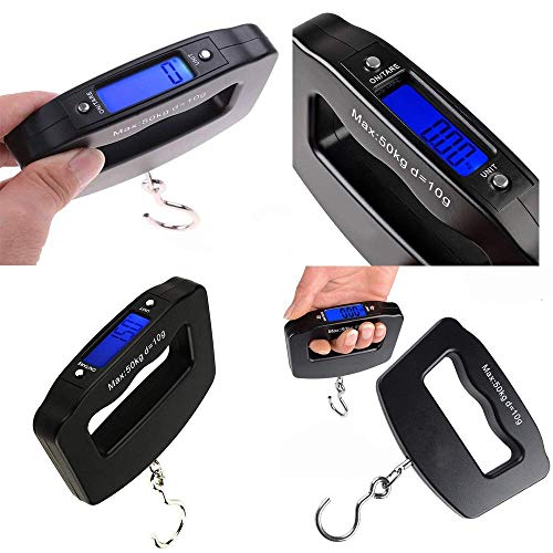 Briskyloom LCD Display Portable Bag Scales Hanging Hook Scale for Fishing Travel 5