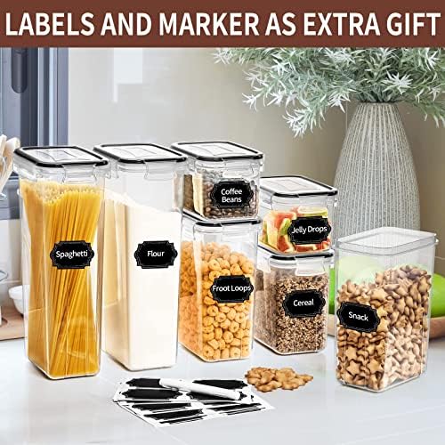 Airtight Food Storage Containers Set with Lids, 24 PCS Clear Kitchen Pantry 6