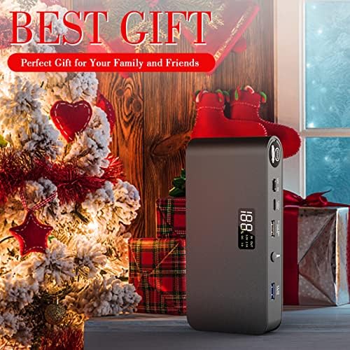 1600A Battery Jump Starter 16000mAh Pack 12V with Jumper Cables, Portable USB QC 3