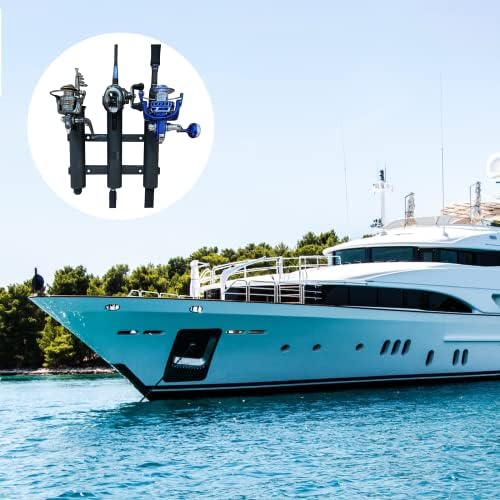 BigTron Fishing Rod Holder Bracket, Tube 3 Rod Rack, Fishing Rod for Boat Kayak Garage 6
