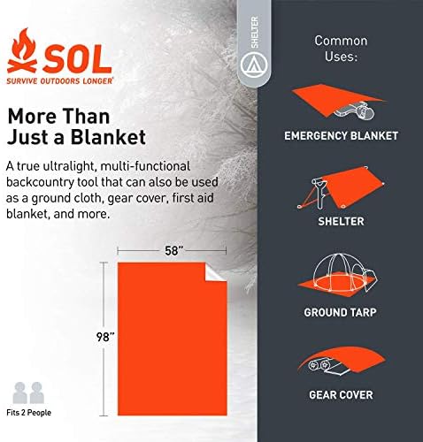 S.O.L. Survive Outdoors Longer 90 Percent Heat Reflective Survival Blanket 4