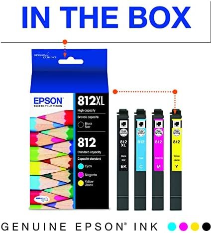 EPSON 812 DURABrite Ultra Ink High Capacity Black & Standard Color Cartridge 2