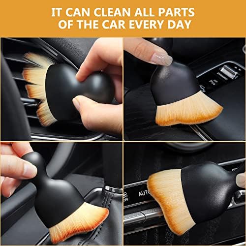 Rednow Car Interior Cleaning Tool Brush with Cover,Car Brush Car Detailing Brush 4