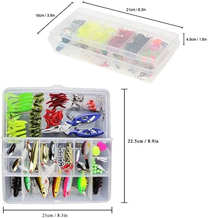 Docooler 73/101 /132/232 Pcs Fishing Lures Mixed Hard Baits Soft Baits Popper Crankbait 6