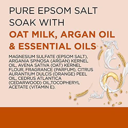Dr Teal’s Pure Epsom Salt, Soothe & Comfort with Oat Milk & Argan Oil, 3lbs 8
