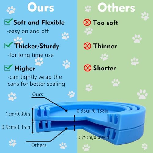 Comtim Pet Food Can Cover Silicone Can Lids for Dog and Cat Food 7