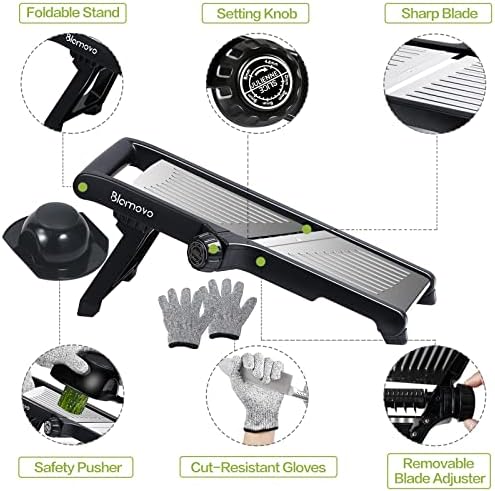 Mandoline Slicer, Vegetable Mandolin Slicer for Kitchen, Adjustable Thickness 6