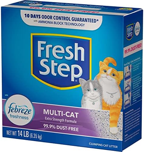 Fresh Step Clumping Cat Litter, Multi-Cat Odor Control, 14 lbs 8