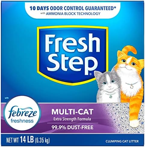 Fresh Step Clumping Cat Litter, Multi-Cat Odor Control, 14 lbs 9