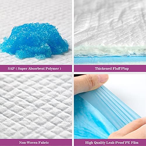 IMMCUTE Dog Pee Pads Extra Large 28″x34″, X-Large Training Puppy Pee Pads Super 6