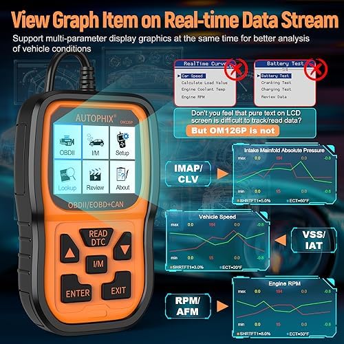 AUTOPHIX OBD2 Scanner Enhanced OM126P Vehicle Code Reader Auto Diagnostic Scan 4