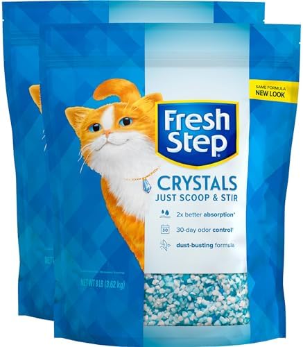 Fresh Step Crystals, Premium Cat Litter, Scented, 8 Pounds (Pack of 2)Package 4