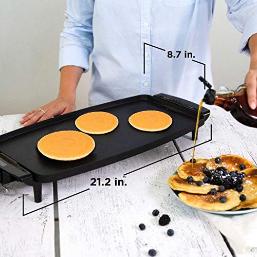 BLACK+DECKER Electric Griddle with Removable Temperature Probe, Indoor Grill 7