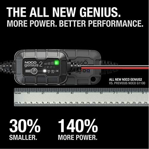 NOCO GENIUS2, 2A Car Battery Charger, 6V and 12V Automotive Battery Charger 2