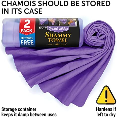 Premium 2pk + 1 Free Shammy Cloth for Car Drying – (26″x17″) – Super Absorbent 6