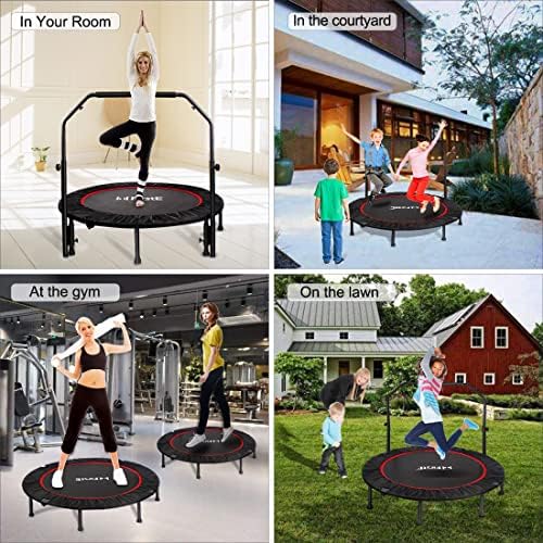 FirstE 48″ Foldable Fitness Trampolines, Rebound Recreational Exercise 7