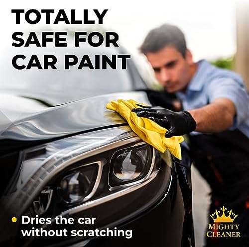 Premium Shammy Cloth for Car Drying – (26”x17”) – Super Absorbent Reusable 3