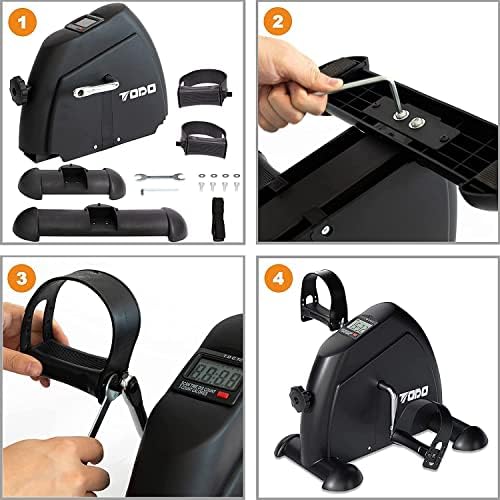 TODO Mini Exercise Bike Pedal Exerciser with LCD Monitor for Leg and Arm 6