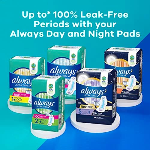 Always Ultra Thin Pads without Wings, Size 1, Regular, Unscented 5