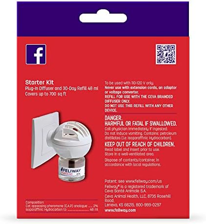 FELIWAY MultiCat Calming Pheromone Diffuser for house-cats, 30 Day Starter Kit 3