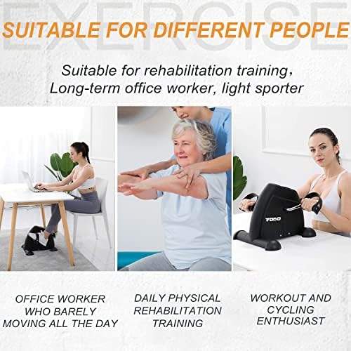 TODO Mini Exercise Bike Pedal Exerciser with LCD Monitor for Leg and Arm 4