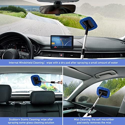 AstroAI Windshield Cleaner, Microfiber car Window Cleaner with 4 Reusable 5