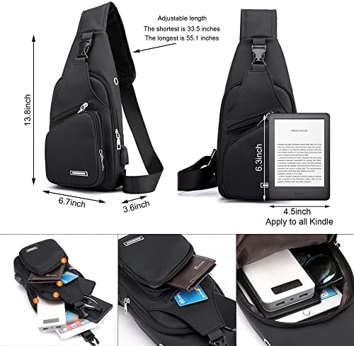 Waterproof Sling Bag Crossbody Backpack for Men Women Sling Backpack Hiking 4