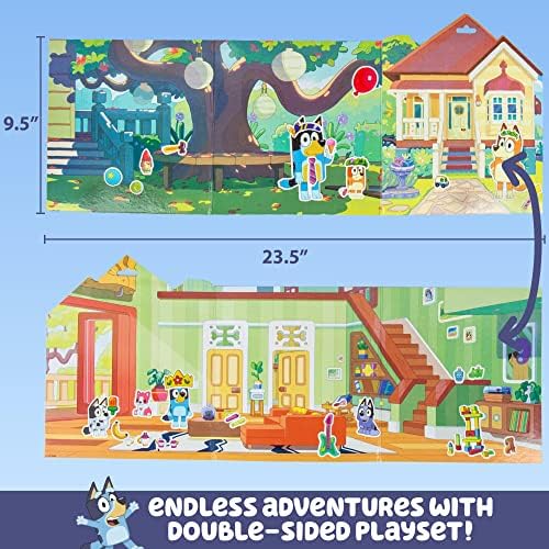 Horizon Group USA Bluey Sticker Playset, 2 Sticker Play Scenes, 35+ Reusable 4