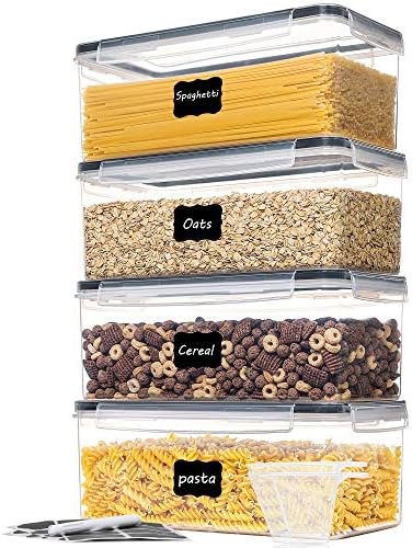 Vtopmart Airtight Food Storage Containers with Lids 4PCS Set 3.2L, Plastic