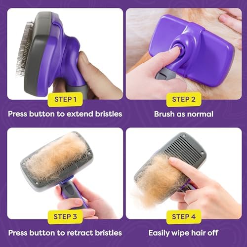Hertzko Dog & Cat Brush, Dog Brush for Shedding, Cat & Dog Grooming 4