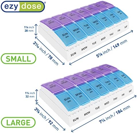 Ezy Dose Weekly (7-Day) AM/PM Pill Organizer, Vitamin and Medicine Box 2