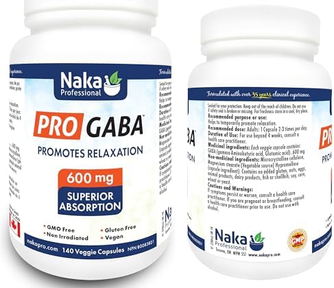 Naka PRO GABA Superior Absorption 600 mg - 140 Veggie Capsules